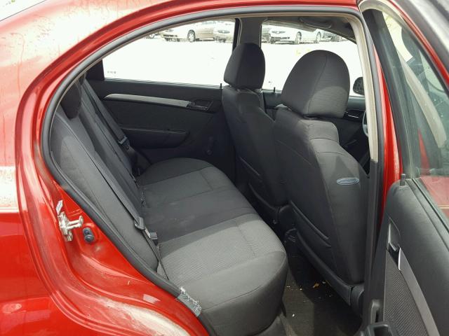 KL1TD5DE1BB137340 - 2011 CHEVROLET AVEO LS RED photo 6