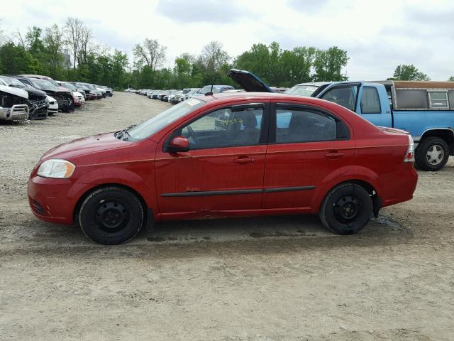 KL1TD5DE1BB137340 - 2011 CHEVROLET AVEO LS RED photo 9