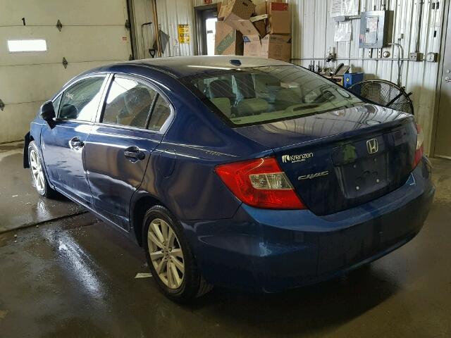 19XFB2F95CE028684 - 2012 HONDA CIVIC EXL 蓝色 照片 3