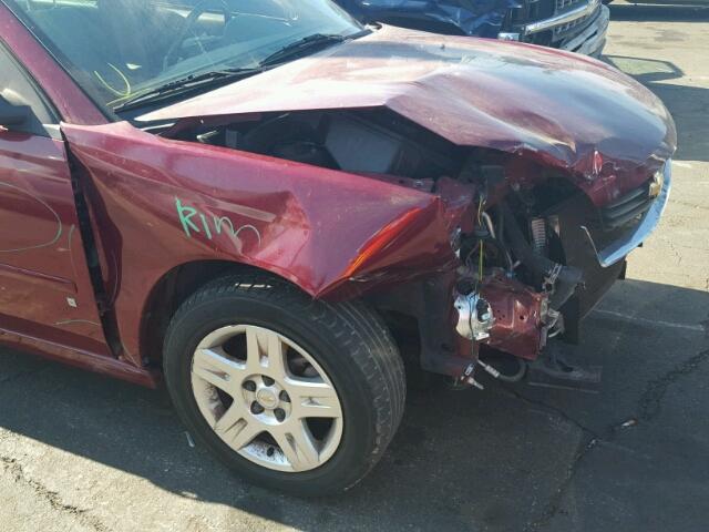 1G1ZT58F57F233599 - 2007 CHEVROLET MALIBU LT RED photo 10