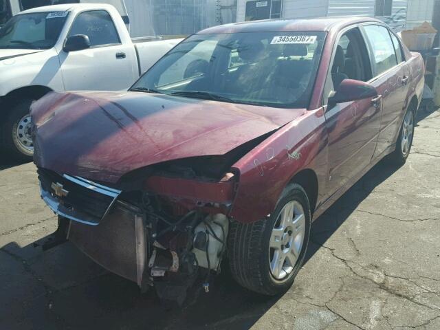 1G1ZT58F57F233599 - 2007 CHEVROLET MALIBU LT RED photo 2