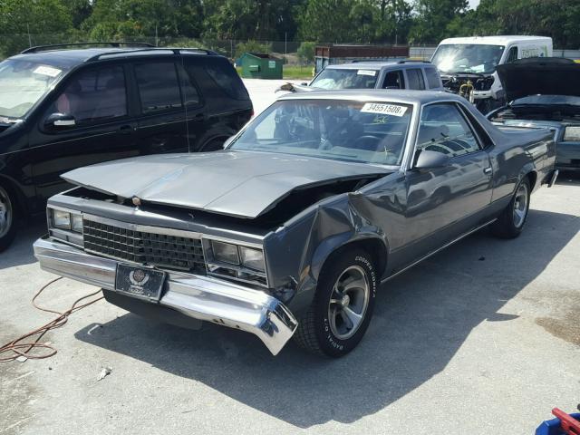 3GCCW80Z4HS902812 - 1987 CHEVROLET EL CAMINO GRAY photo 2