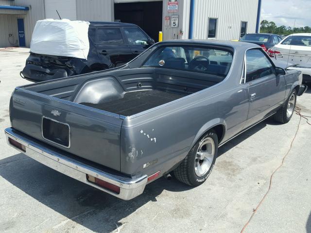 3GCCW80Z4HS902812 - 1987 CHEVROLET EL CAMINO GRAY photo 4