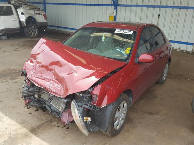 KNAFE222395645082 - 2009 KIA SPECTRA EX RED photo 2