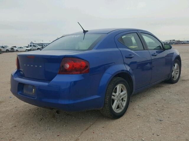 1C3CDZCB5CN182647 - 2012 DODGE AVENGER SX BLUE photo 4