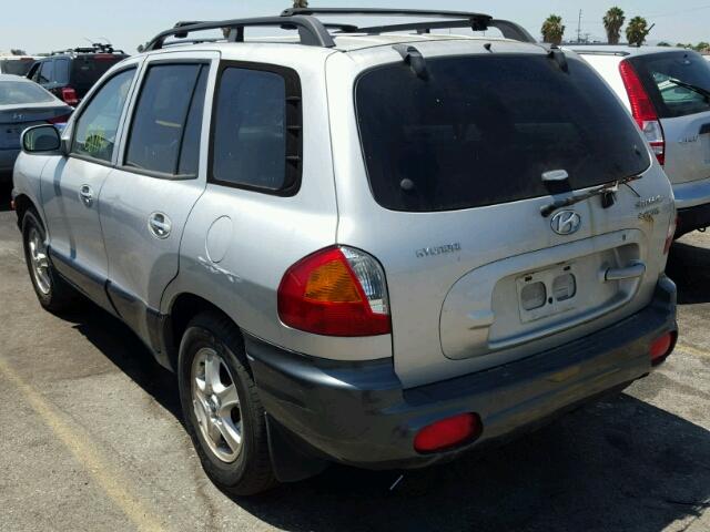 KM8SC73D12U180121 - 2002 HYUNDAI SANTA FE G SILVER photo 3