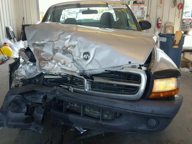 1D7GL12K54S593297 - 2004 DODGE DAKOTA SXT SILVER photo 7