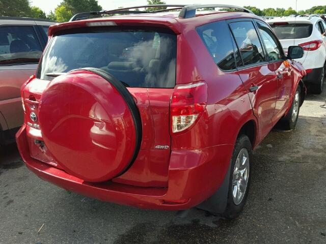 JTMBK33V485069445 - 2008 TOYOTA RAV4 RED photo 4