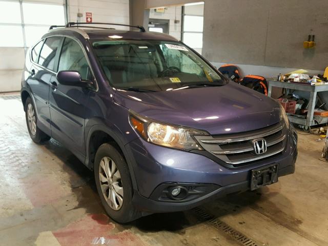 2HKRM4H7XDH629326 - 2013 HONDA CR-V EXL BLUE photo 1