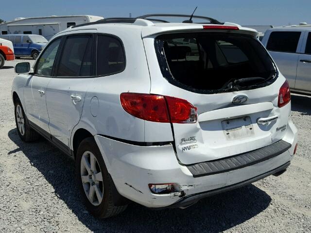 5NMSH13E49H255827 - 2009 HYUNDAI SANTA FE S WHITE photo 3