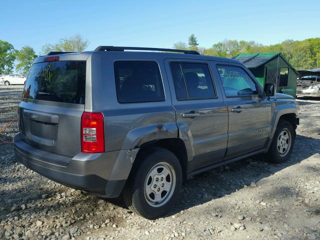 1C4NJPBA1ED601404 - 2014 JEEP PATRIOT SP GRAY photo 4