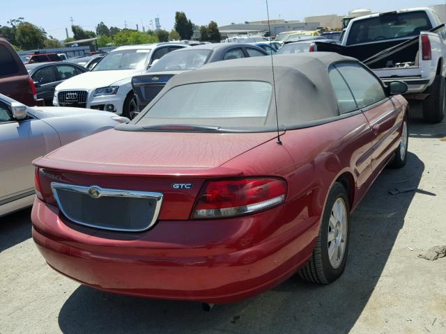 1C3EL75R56N285372 - 2006 CHRYSLER SEBRING GT RED photo 4