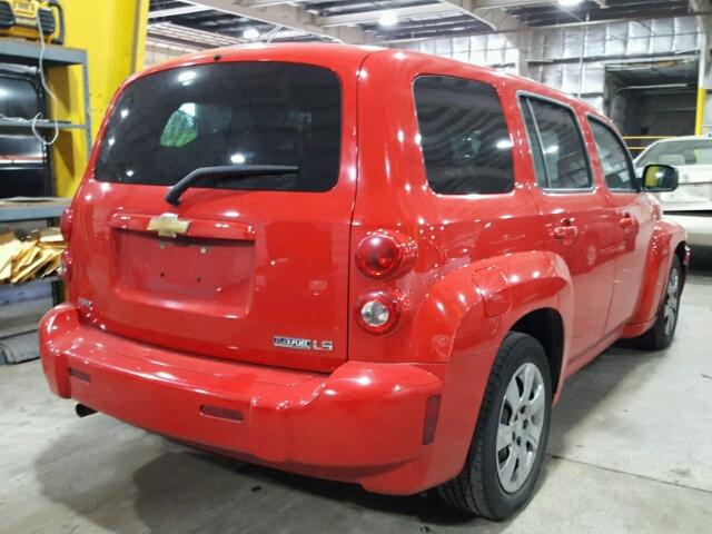 3GNCA13B99S642291 - 2009 CHEVROLET HHR LS RED photo 4