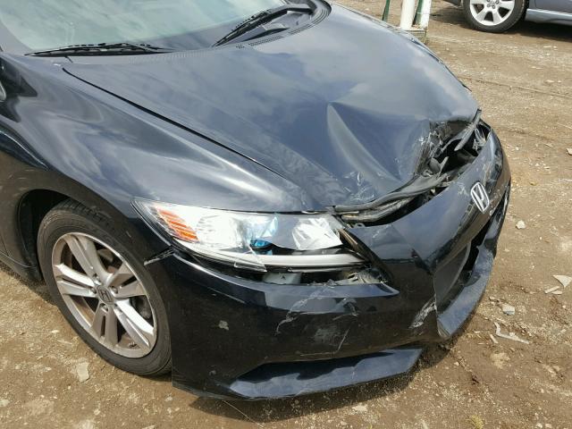 JHMZF1C49CS000208 - 2012 HONDA CR-Z BLACK photo 10