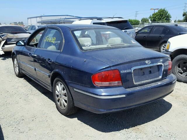 KMHWF35H15A147286 - 2005 HYUNDAI SONATA GLS BLUE photo 3