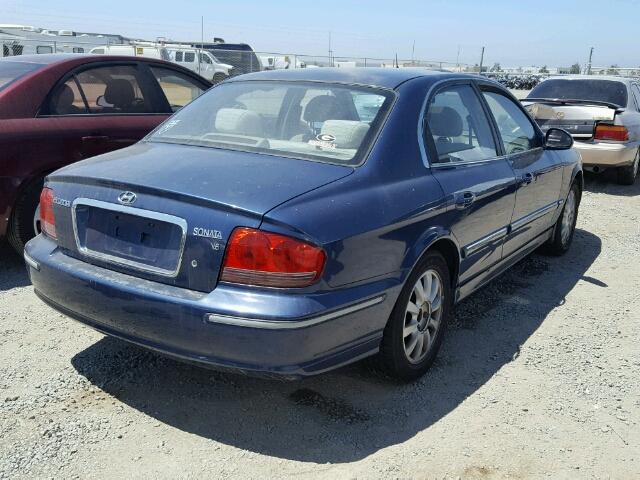 KMHWF35H15A147286 - 2005 HYUNDAI SONATA GLS BLUE photo 4