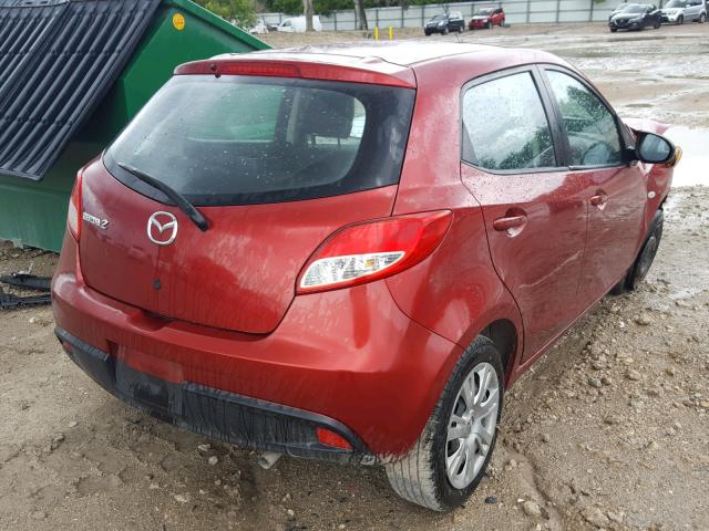 JM1DE1KZ5E0181401 - 2014 MAZDA MAZDA2 SPO RED photo 4