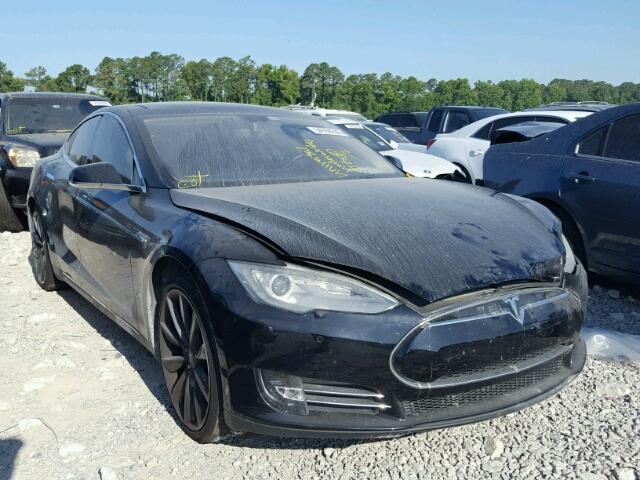 5YJSA1H11EFP43378 - 2014 TESLA MODEL S BLACK photo 1