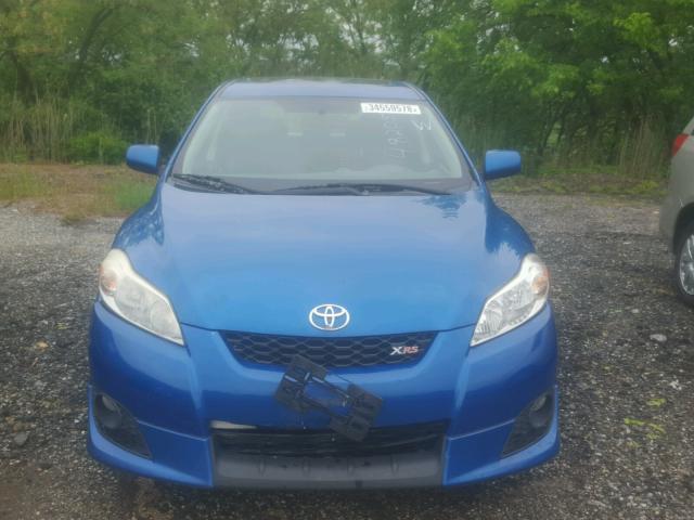 2T1GE40E19C002555 - 2009 TOYOTA COROLLA MA BLUE photo 9