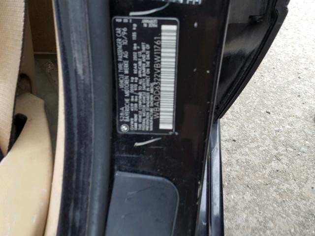 WBADD6322VBW11761 - 1997 BMW 528 I AUTO BLACK photo 10