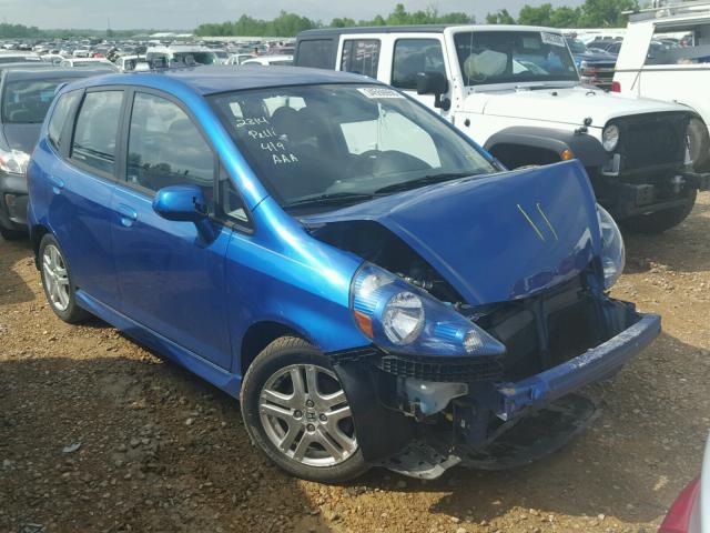 JHMGD37637S018262 - 2007 HONDA FIT S BLUE photo 1