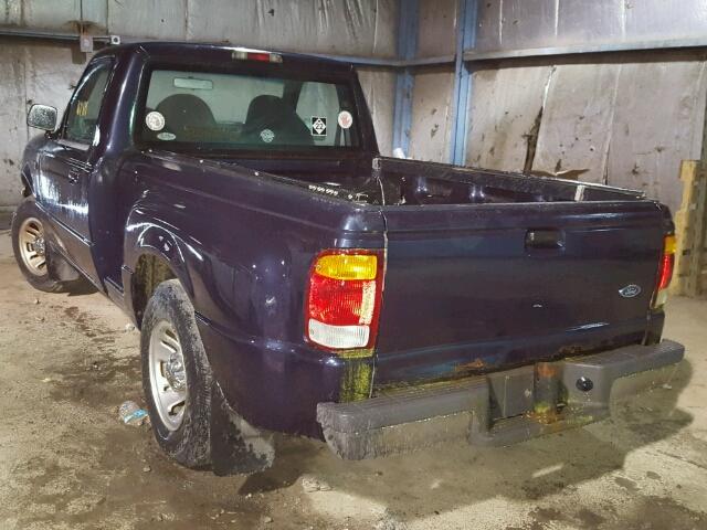 1FTYR10C8XPB95419 - 1999 FORD RANGER BLUE photo 3