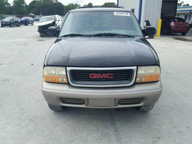 1GKCS13W912172860 - 2001 GMC JIMMY BLACK photo 9