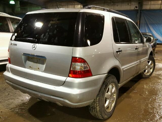 4JGAB75E33A401077 - 2003 MERCEDES-BENZ ML 500 SILVER photo 4