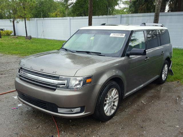2FMHK6C80DBD29394 - 2013 FORD FLEX SEL ბეჟი ფოტო 2