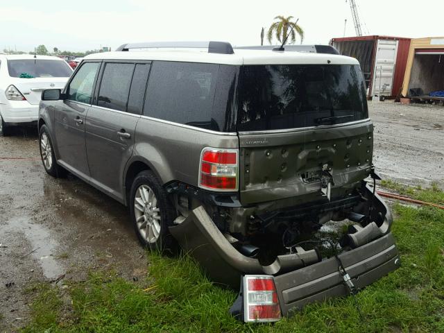 2FMHK6C80DBD29394 - 2013 FORD FLEX SEL ბეჟი ფოტო 3