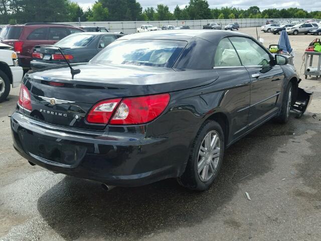 1C3LC65M48N636958 - 2008 CHRYSLER SEBRING LI BLACK photo 4