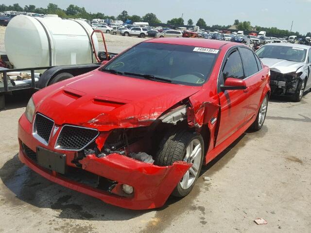 6G2ER57738L130643 - 2008 PONTIAC G8 RED photo 2