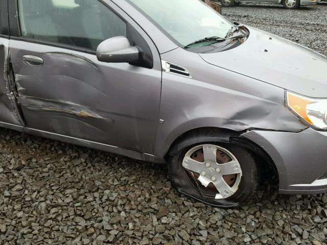 KL1TD66E69B633537 - 2009 CHEVROLET AVEO LS 银色 照片 9