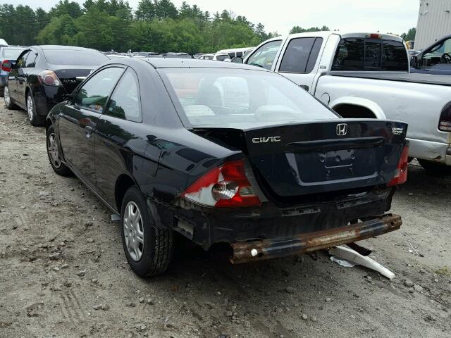 1HGEM22571L029463 - 2001 HONDA CIVIC LX BLACK photo 3