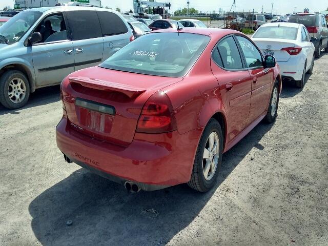 2G2WP552081193266 - 2008 PONTIAC GRAND PRIX RED photo 4