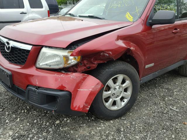 4F2CZ96188KM08513 - 2008 MAZDA TRIBUTE S RED photo 9