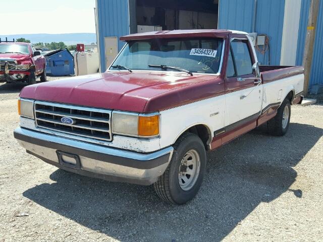 1FTDF15N9LPB03259 - 1990 FORD F150 RED photo 2