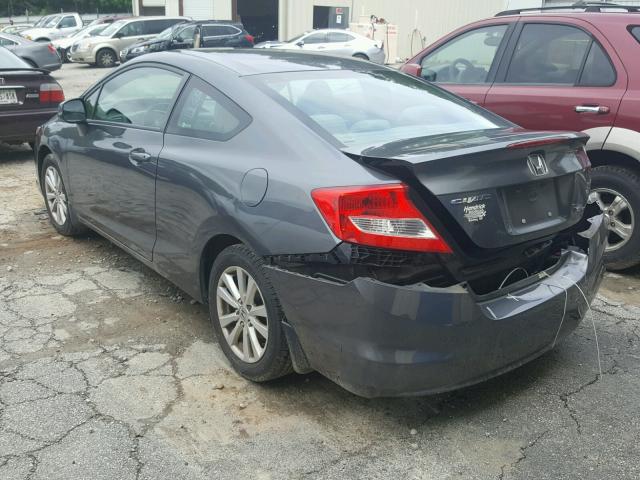 2HGFG3B03CH539055 - 2012 HONDA CIVIC EXL GRAY photo 3