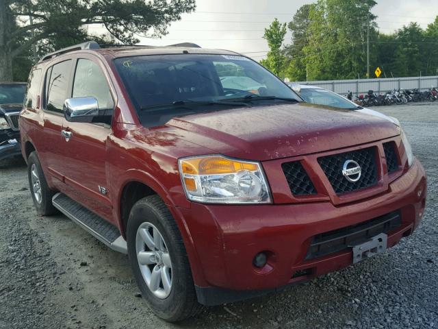 5N1AA08DX8N612158 - 2008 NISSAN ARMADA SE RED photo 1