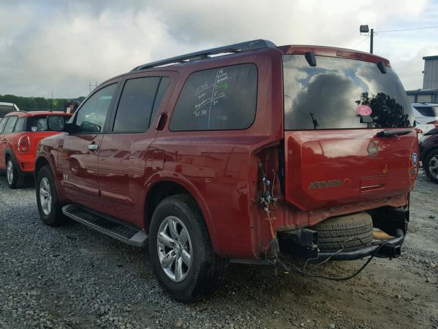 5N1AA08DX8N612158 - 2008 NISSAN ARMADA SE RED photo 3