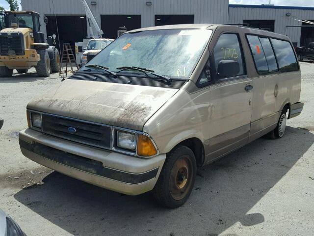 1FMDA31U9MZA40222 - 1991 FORD AEROSTAR BROWN photo 2