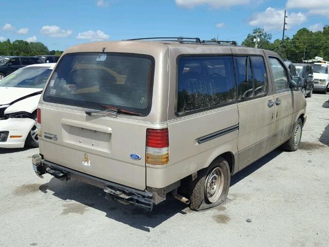 1FMDA31U9MZA40222 - 1991 FORD AEROSTAR BROWN photo 4