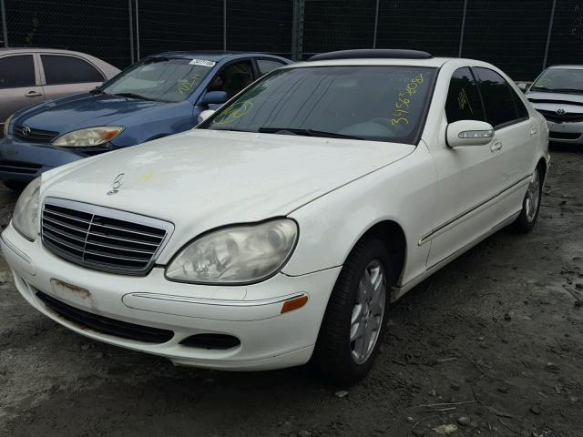 WDBNG83J95A458530 - 2005 MERCEDES-BENZ S 430 4MAT WHITE photo 2