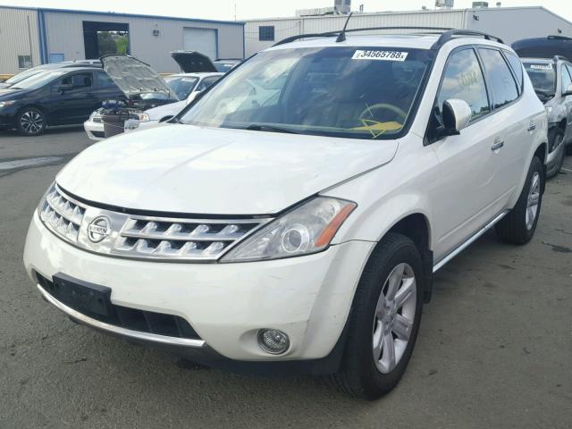 JN8AZ08W06W528828 - 2006 NISSAN MURANO SL WHITE photo 2