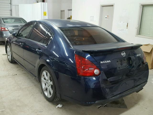 1N4BA41E17C856865 - 2007 NISSAN MAXIMA SE BLUE photo 3