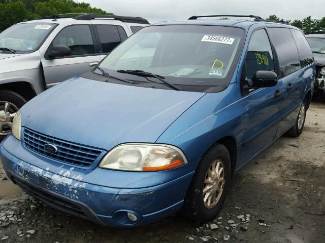 2FMZA51482BA88070 - 2002 FORD WINDSTAR L BLUE photo 2