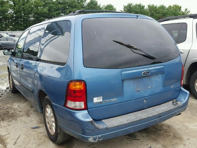 2FMZA51482BA88070 - 2002 FORD WINDSTAR L BLUE photo 3