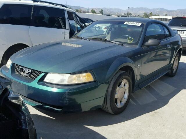 1FAFP4045YF124151 - 2000 FORD MUSTANG GREEN photo 2