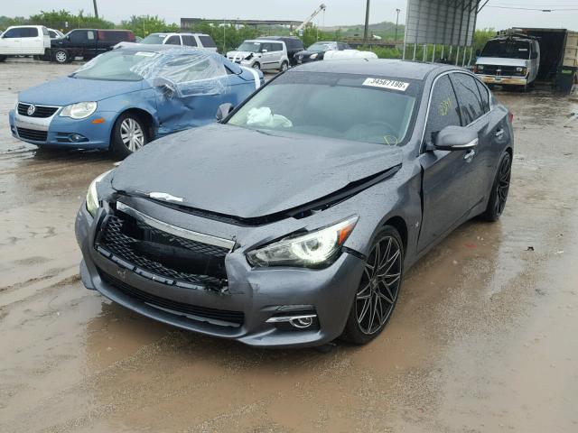 JN1BV7AP1FM344259 - 2015 INFINITI Q50 BASE GRAY photo 2