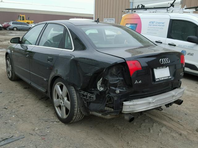 WAUEF78E78A161140 - 2008 AUDI A4 S-LINE BLACK photo 3